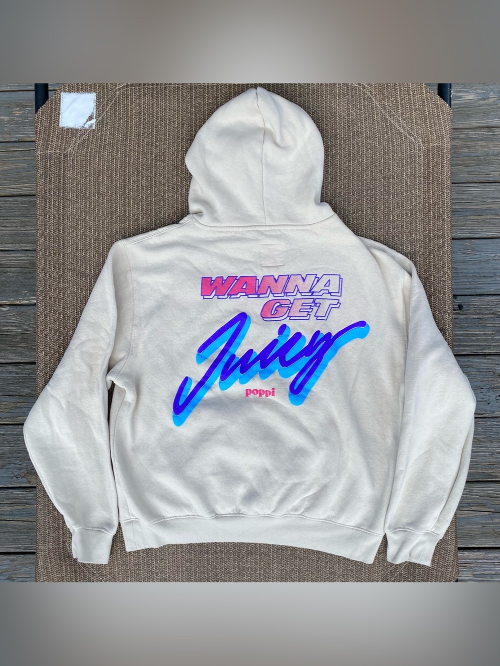 Poppi x Target Limited Edition Wanna Get Juicy Cream Hoodie XL